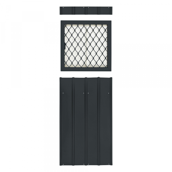 Globel Fenster-Kit 1 Seitenfenster & Ersatzpaneele, silber, für Skillion, Lean To, Dream